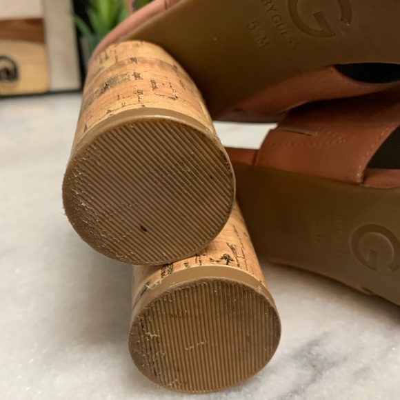 Ladies Cork Heels Dusty Rose / Light Pink Color - Picture 7 of 8